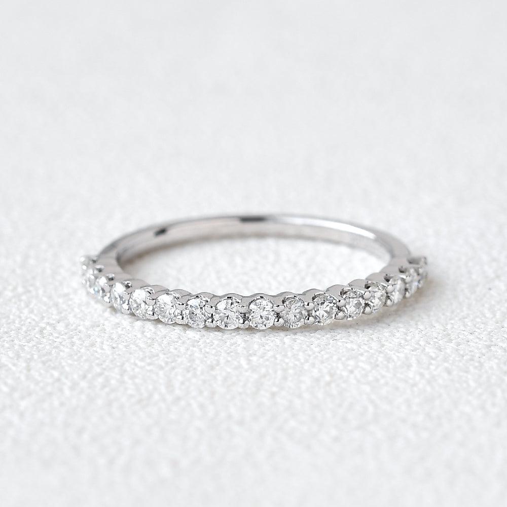 Moissanite White Gold Ring - Felicegals