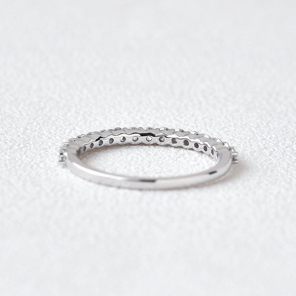 Moissanite White Gold Ring - Felicegals