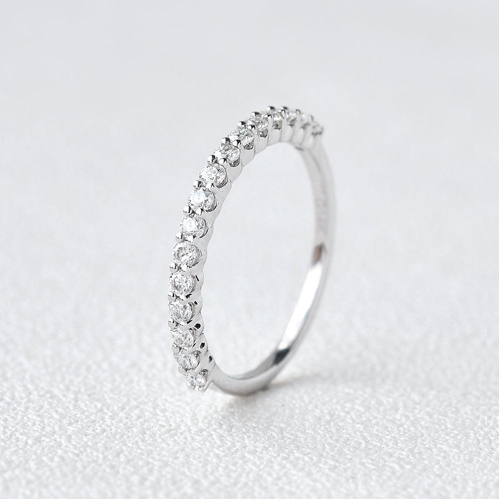 Moissanite White Gold Ring - Felicegals