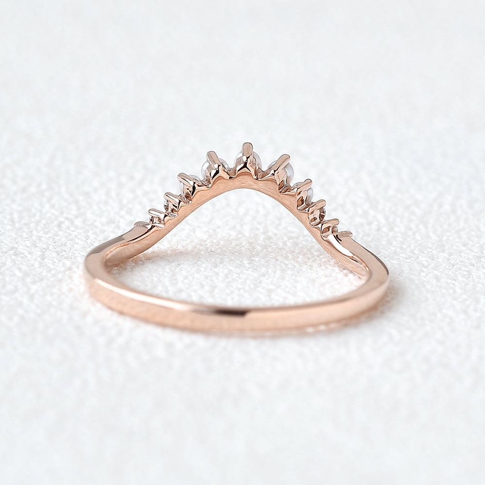 Nature Pearl & Moissanite Matching Ring - Felicegals