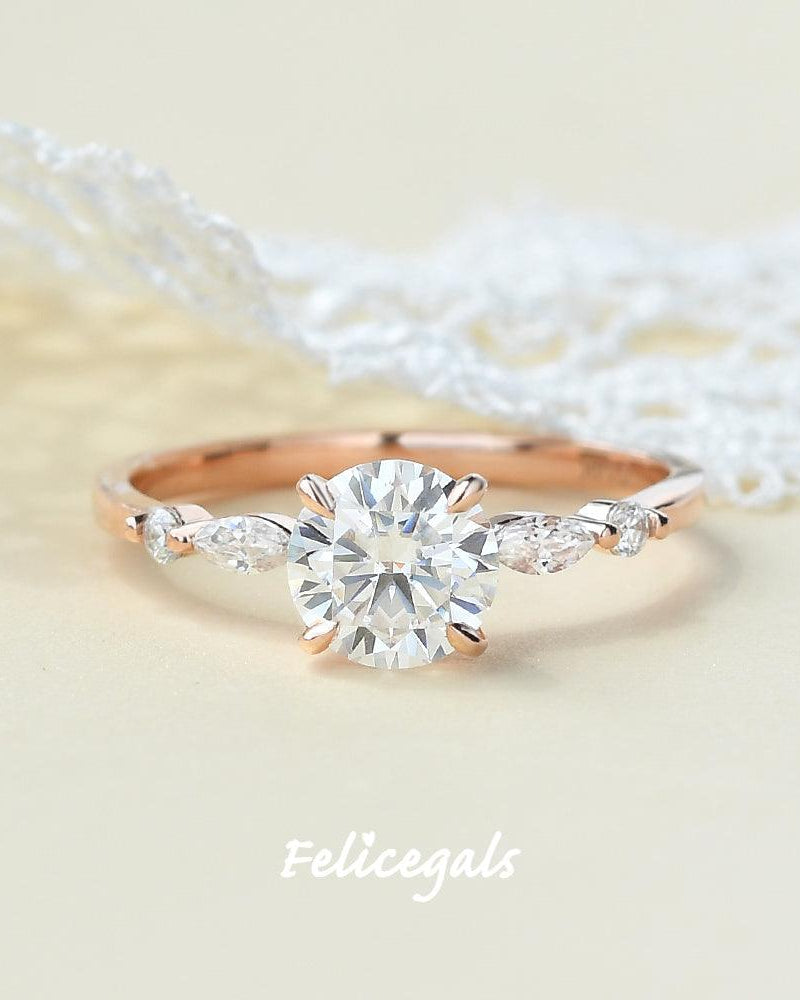 1.2ct Moissanite White Gold Four Prongs Ring - Felicegals