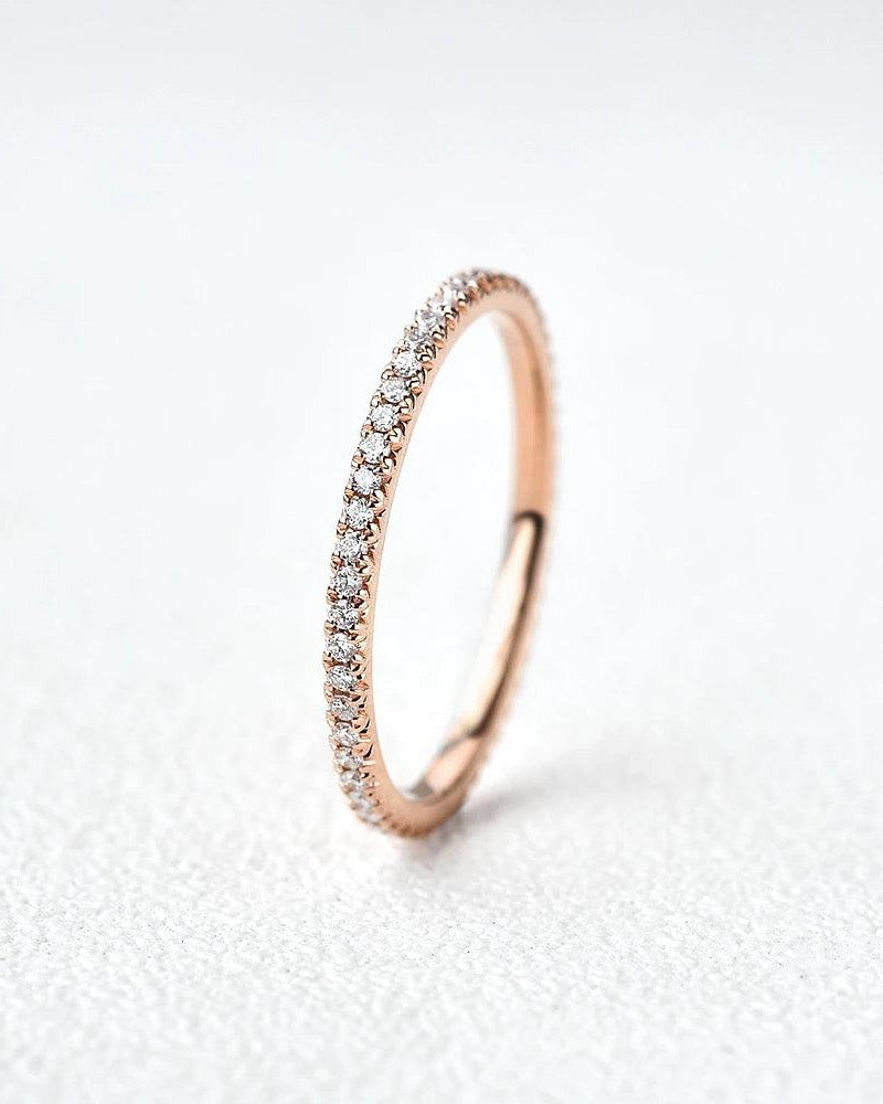 Minimalsit Moissanite White Gold Ring - Felicegals