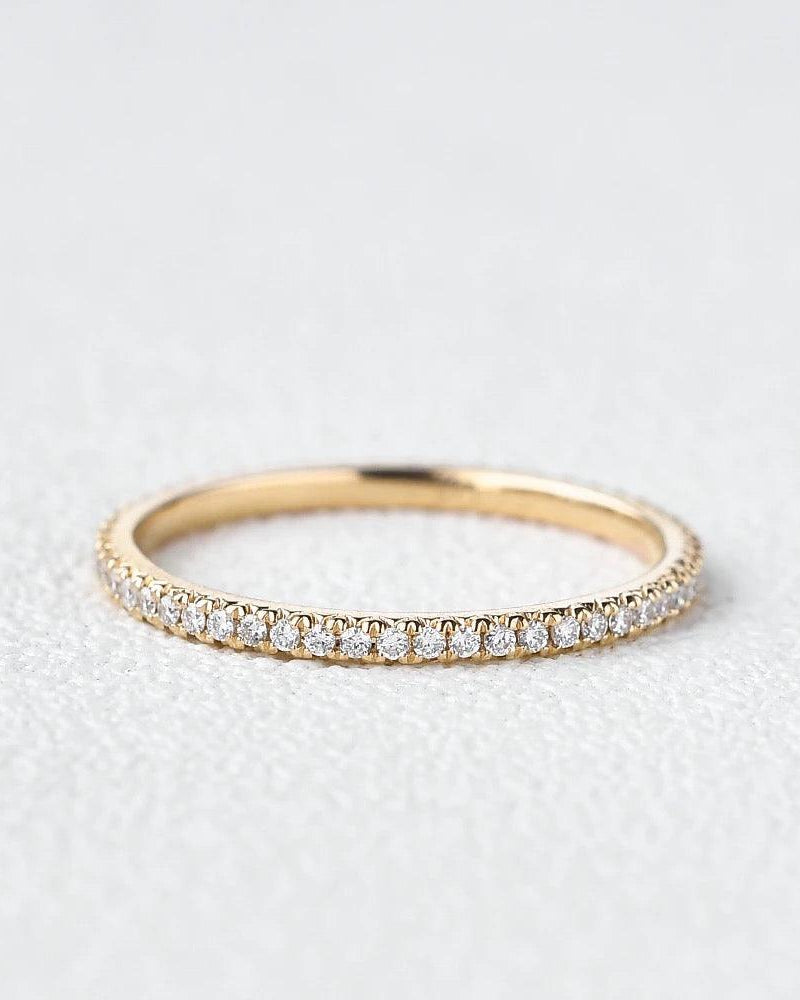 Minimalsit Moissanite White Gold Ring - Felicegals