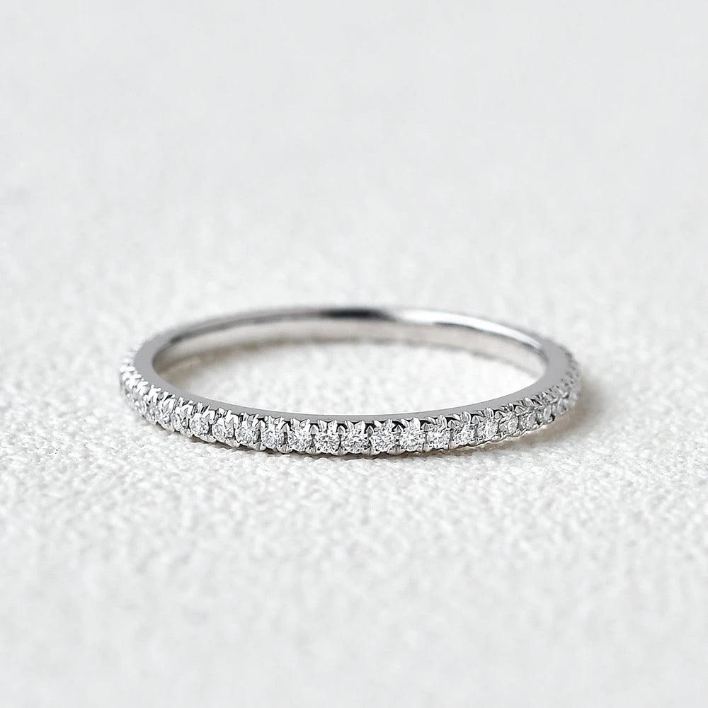 Minimalsit Moissanite White Gold Ring - Felicegals
