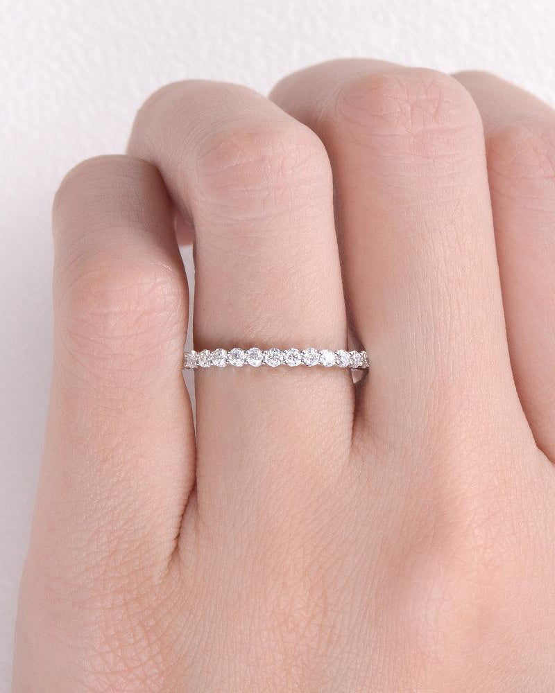 Moissanite White Gold Ring - Felicegals