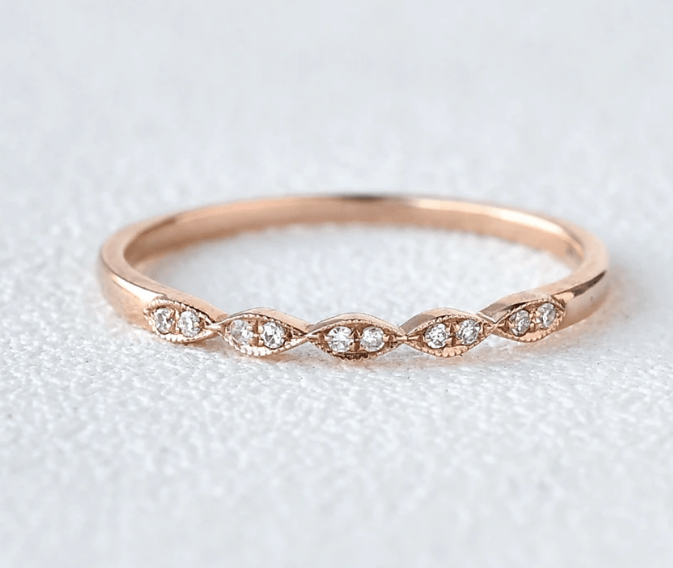 Custom ring for Brianna R Richard / Pear Shaped Moissanite Rose Gold Ring Set 2pcs/ US 3 - Felicegals 丨Wedding ring 丨Fashion ring 丨Diamond ring 丨Gemstone ring--Felicegals 丨Wedding ring 丨Fashion ring 丨Diamond ring 丨Gemstone ring