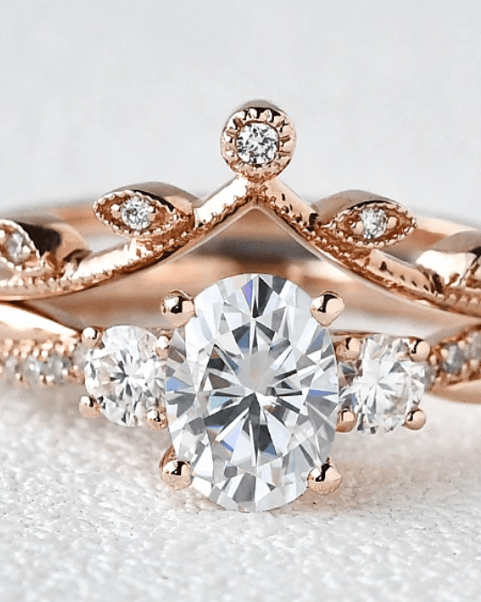 Custom ring for Mat Hepworth / 1.5ct Moissanite Set 2pcs Unique Ring - Felicegals 丨Wedding ring 丨Fashion ring 丨Diamond ring 丨Gemstone ring--Felicegals 丨Wedding ring 丨Fashion ring 丨Diamond ring 丨Gemstone ring