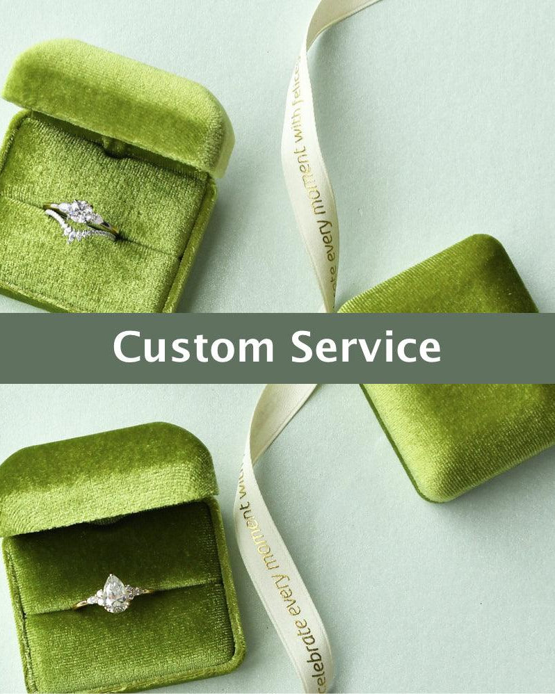 Custom ring for Mat Hepworth / 1.5ct Moissanite Set 2pcs Unique Ring - Felicegals 丨Wedding ring 丨Fashion ring 丨Diamond ring 丨Gemstone ring