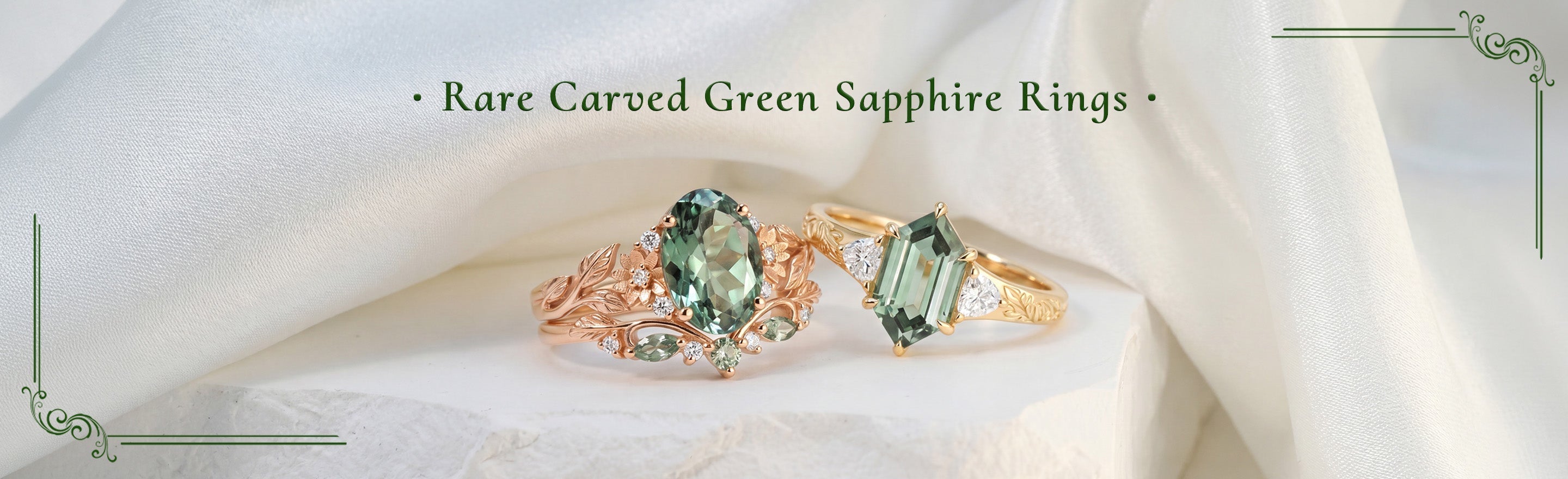 Carved Green Sapphire Engagement Rings: Why This Rare Combination Belongs on Your Finger