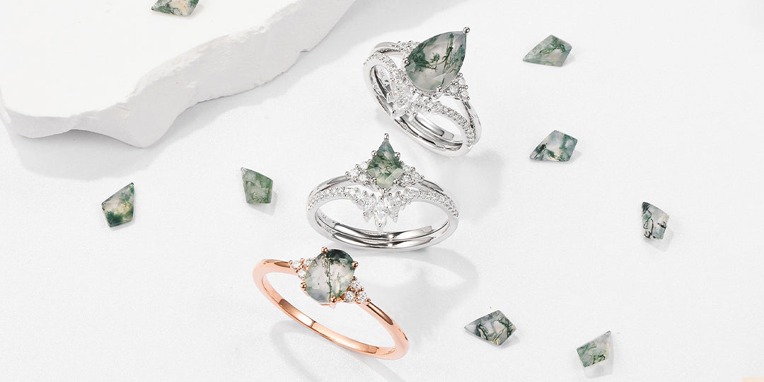 Moss Agate Rings