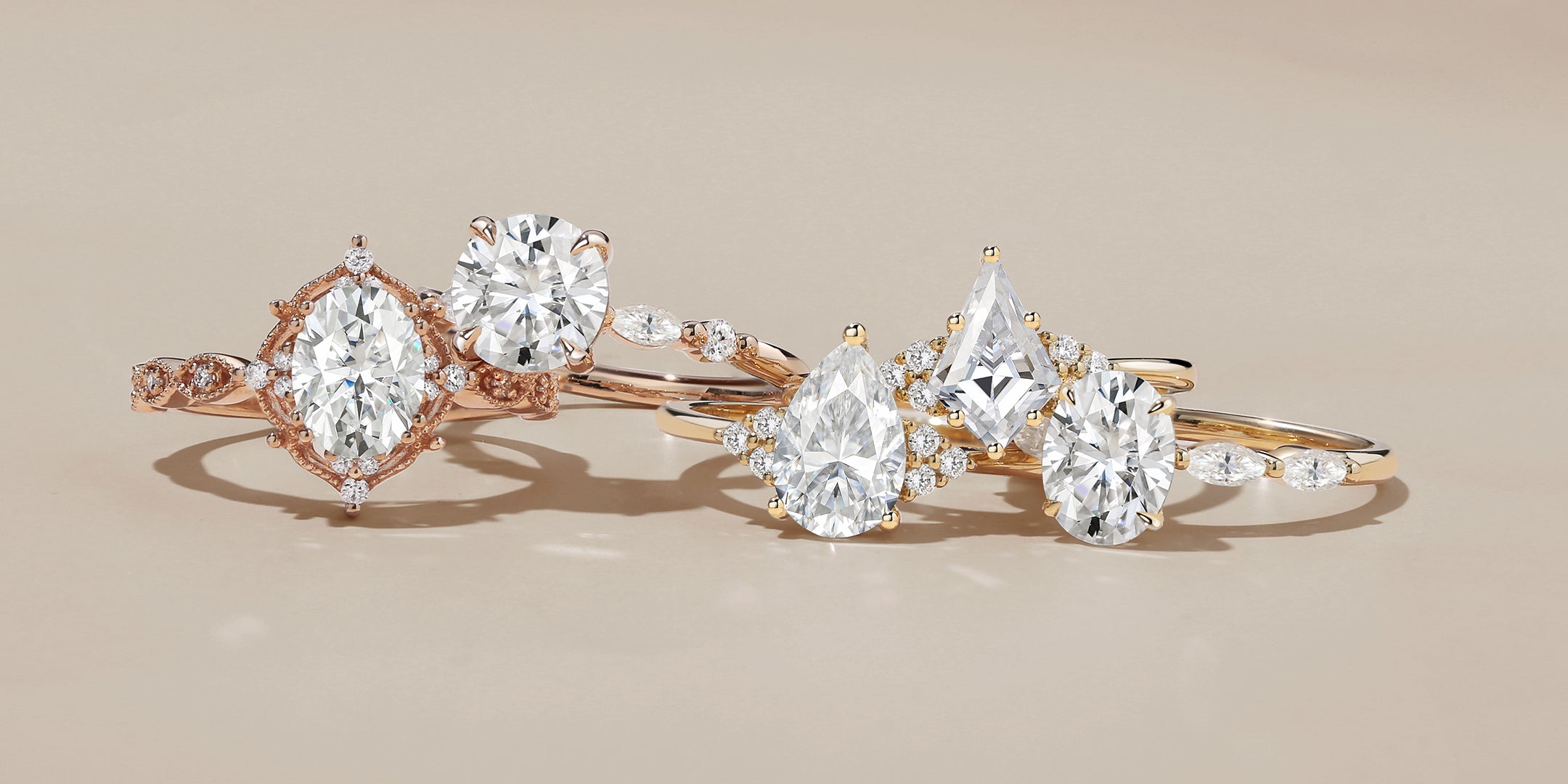 Engagement Rings - Center Stone - Moissanite