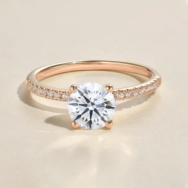 1.0ct Round Classic 4-Prong Solitaire Lab Grown Diamond Ring