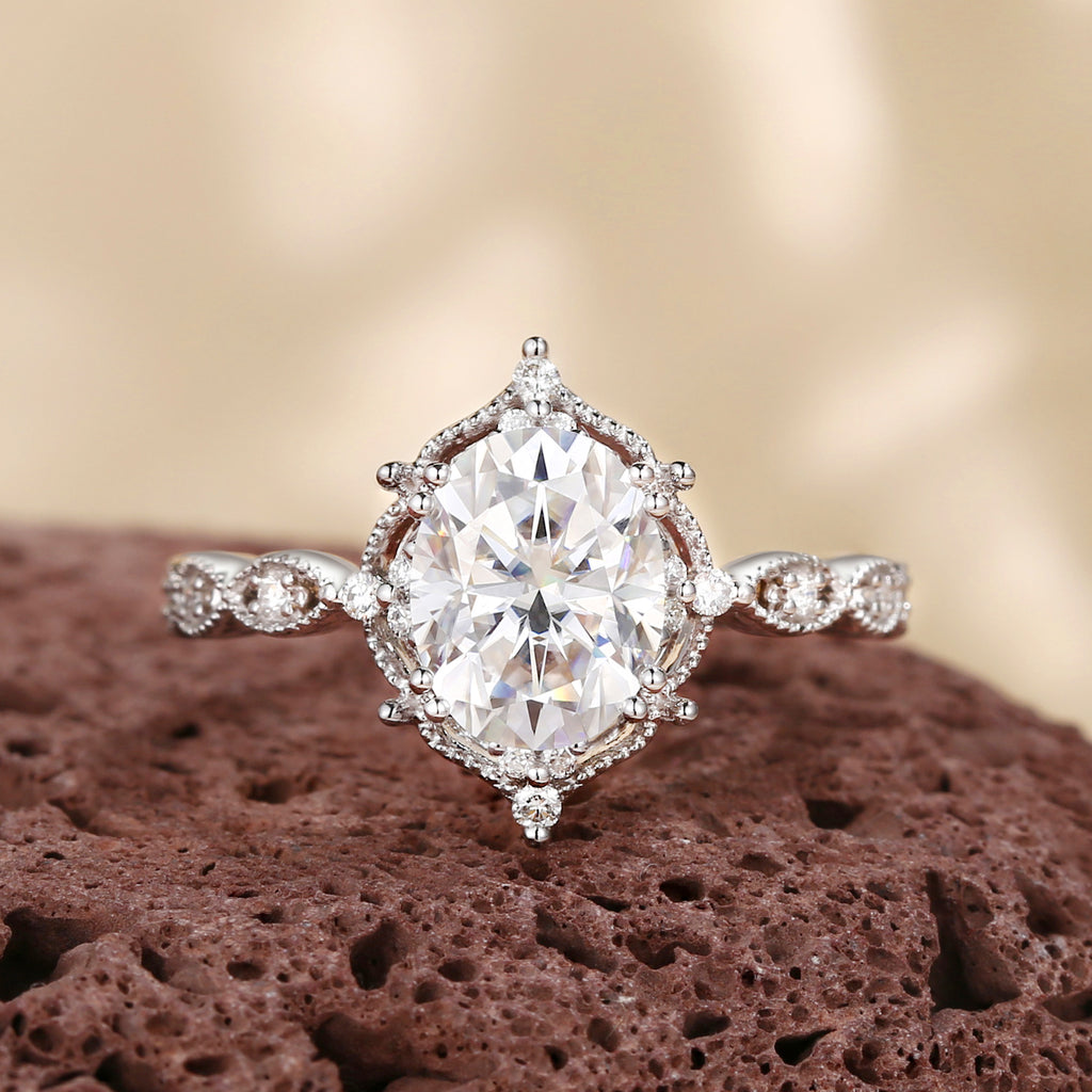 1.5ct Moissanite Signature Vintage Engagement Ring - The ‘Charlotte’ Ring