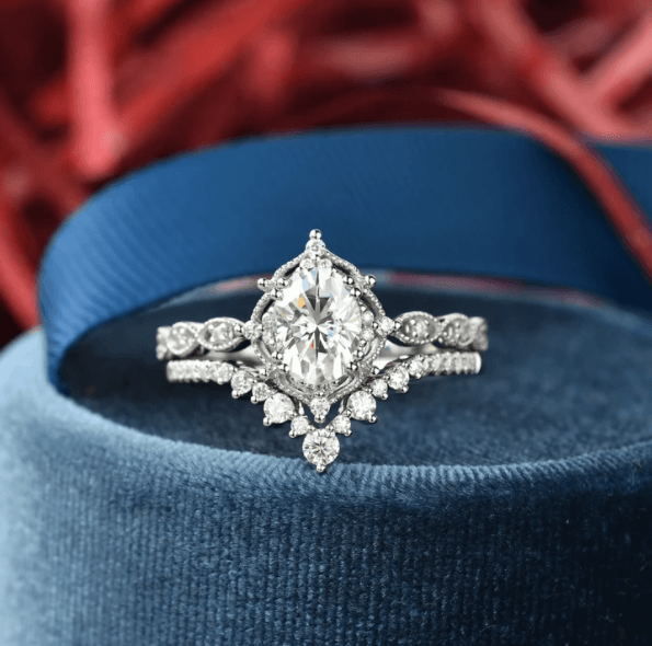 Payment Plans for KaileyandGunner / Oval Cut Moissanite White Gold Ring Set 2pcs / Size 10 / 14K White Gold - Felicegals 丨Wedding ring 丨Fashion ring 丨Diamond ring 丨Gemstone ring--Felicegals 丨Wedding ring 丨Fashion ring 丨Diamond ring 丨Gemstone ring
