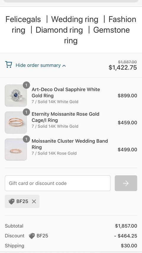 Payment Plans for instachupie - Felicegals 丨Wedding ring 丨Fashion ring 丨Diamond ring 丨Gemstone ring--Felicegals 丨Wedding ring 丨Fashion ring 丨Diamond ring 丨Gemstone ring