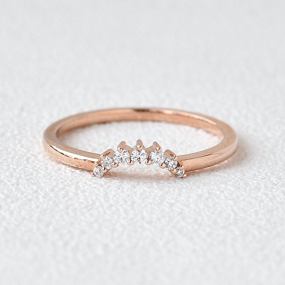 Moissanite Rose Gold Wedding Ring - Felicegals