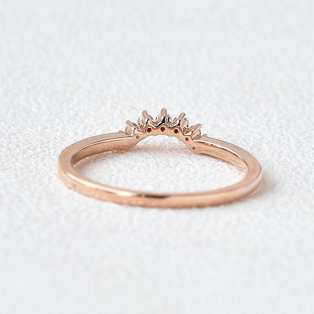 Moissanite Rose Gold Wedding Ring - Felicegals