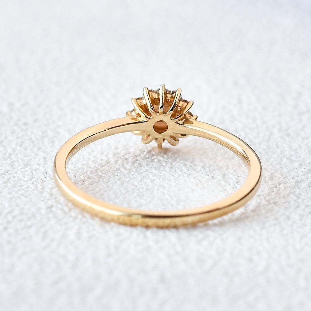 Mini Natural Pearl Yellow Gold Ring - Felicegals