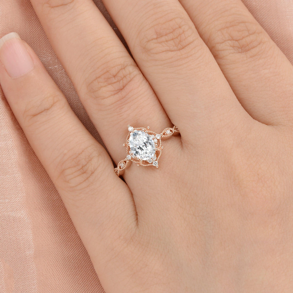 1.5ct Signature Vintage Lab Diamond Ring - Felicegals 丨Wedding ring 丨Fashion ring 丨Diamond ring 丨Gemstone ring--Felicegals