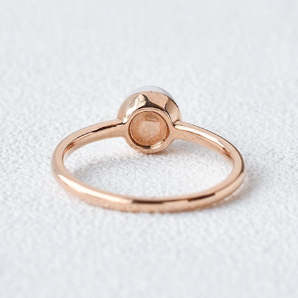 Natural Akoya Pearl Rose Gold Ring - Felicegals