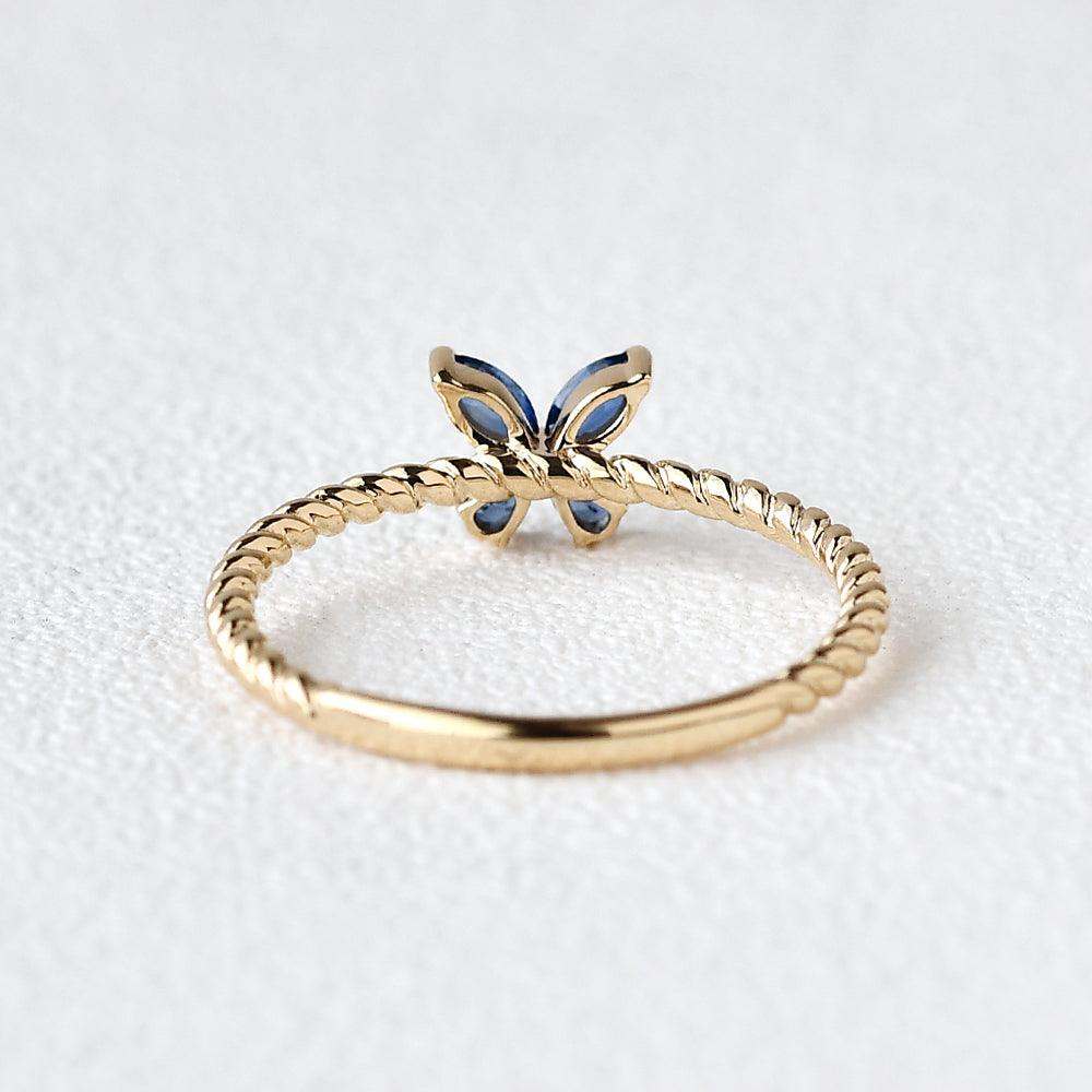 Natural Sapphire Yellow & Rose Gold Ring - Felicegals
