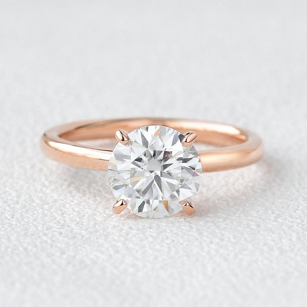 2CT Classic Four Prongs Solitaire Ring - Felicegals