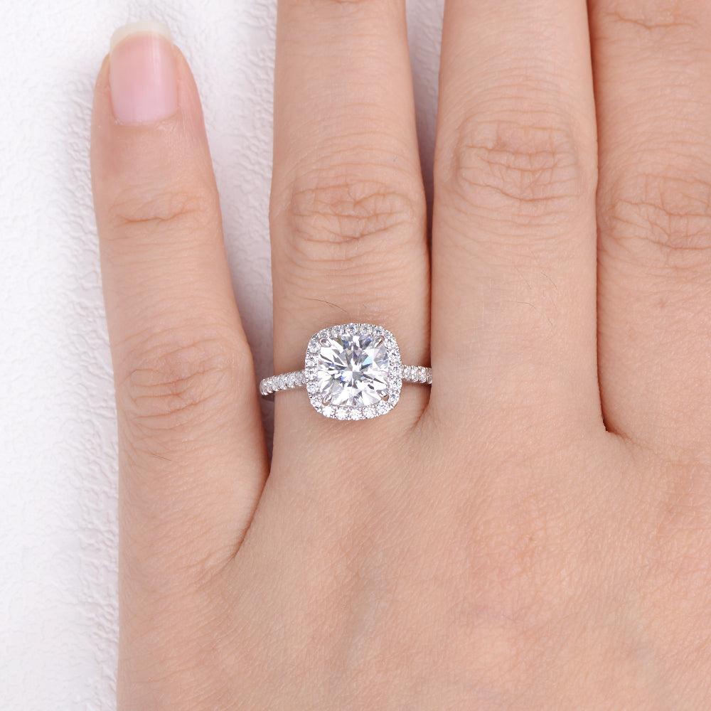 2.5ct Moissanite Stacking White Gold Ring - Felicegals