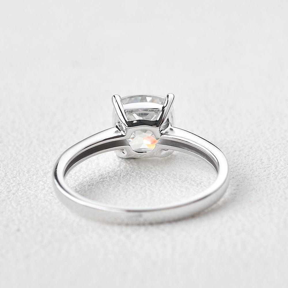 3ct Princess Cut Moissanite White Gold Ring - Felicegals