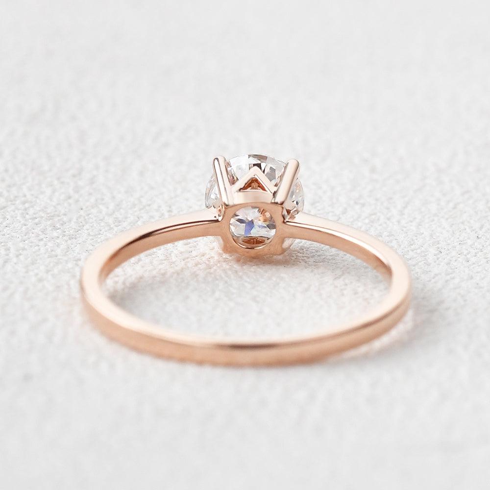 1ct Classic 4 Prongs Yellow Gold Ring - Felicegals 丨Wedding ring 丨Fashion ring 丨Diamond ring 丨Gemstone ring--Felicegals