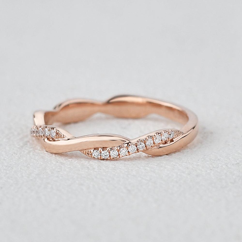 Colorless Infinity Moissanite Wedding Band - Felicegals