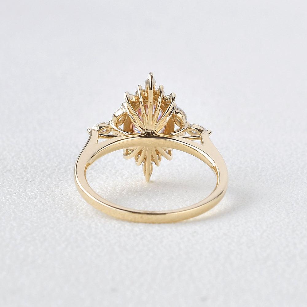 Moissanite Stacking Rose Gold Ring - Felicegals