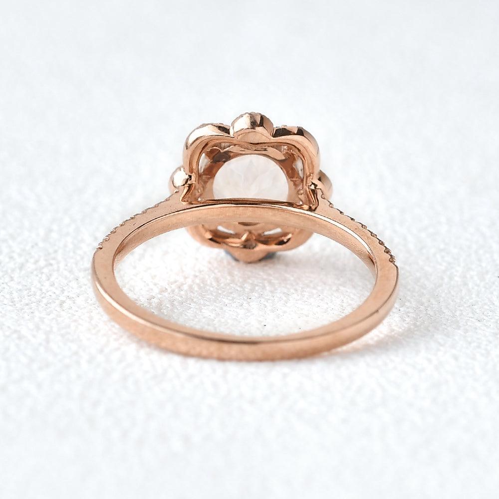 Peachy Morganite Rose Gold Ring - Felicegals