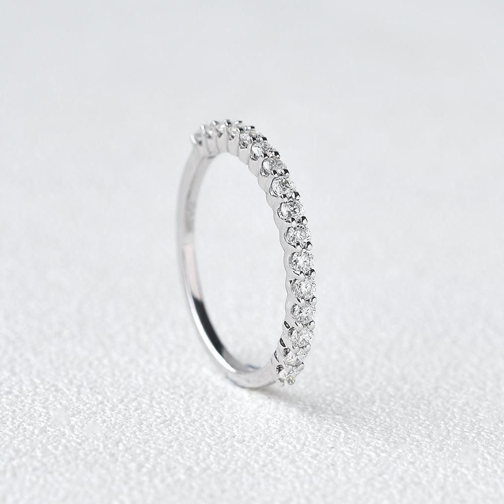 Moissanite White Gold Ring - Felicegals