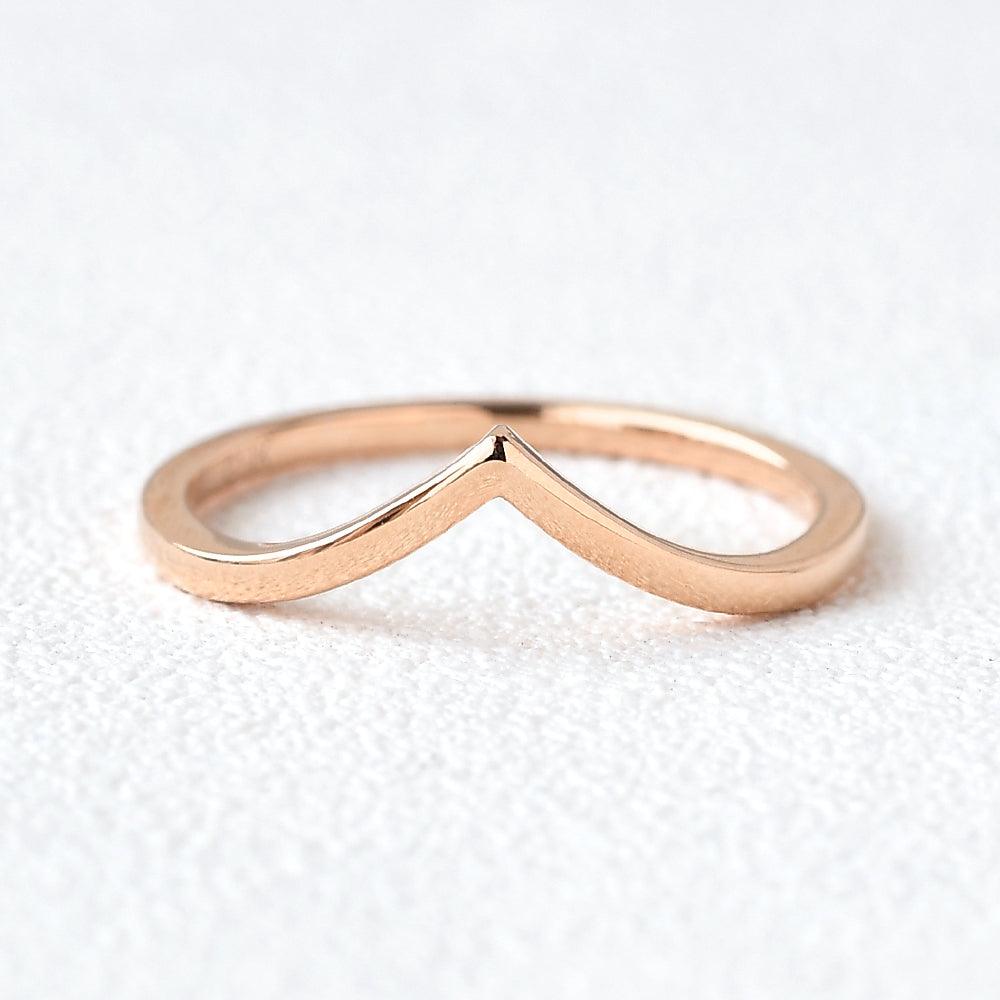 Minimalist Rose Gold Promise Ring - Felicegals