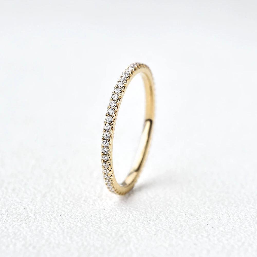 Minimalsit Moissanite White Gold Ring - Felicegals