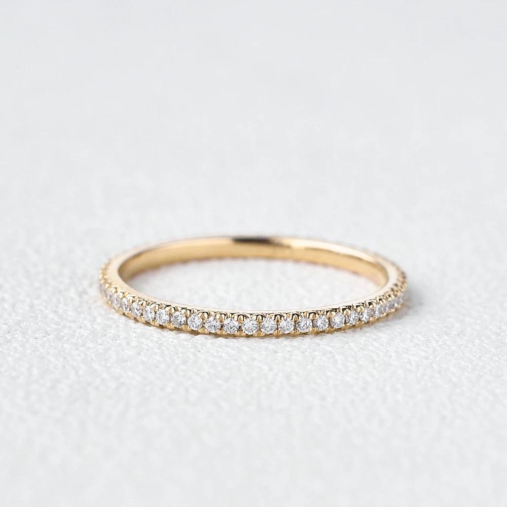 Minimalsit Moissanite White Gold Ring - Felicegals
