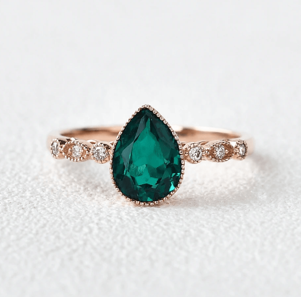 Custom ring for Kristina Marie Custom Lab sapphire Ring / 8 / Solid 14K Rose Gold - Felicegals