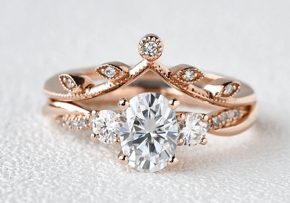 Custom ring for Mat Hepworth / 1.5ct Moissanite Set 2pcs Unique Ring - Felicegals 丨Wedding ring 丨Fashion ring 丨Diamond ring 丨Gemstone ring--Felicegals 丨Wedding ring 丨Fashion ring 丨Diamond ring 丨Gemstone ring